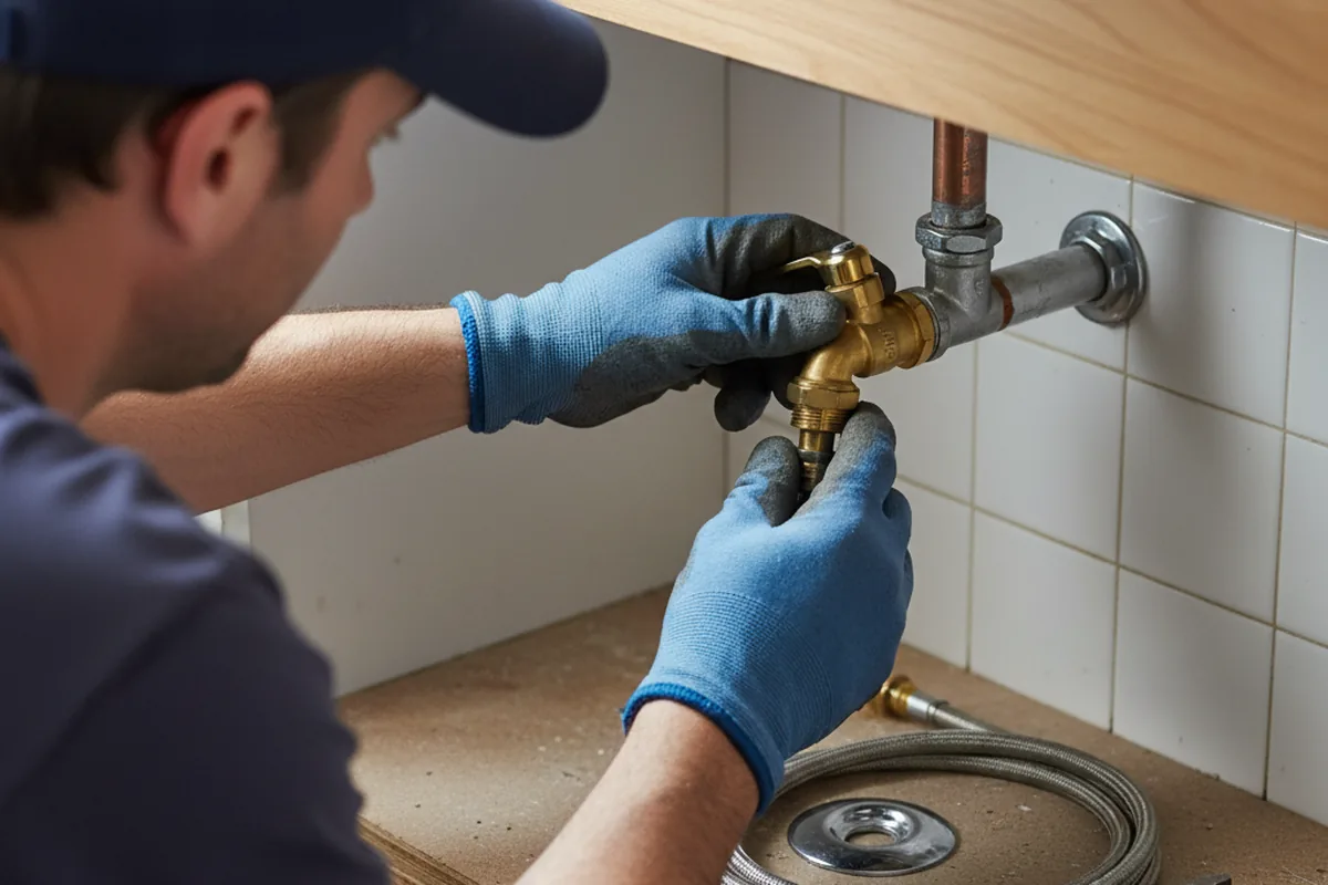 Shutoff valve and fitting work during Emergency Plumbing in Piqua